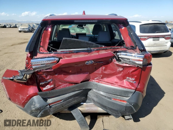 2024 Toyota RAV4 Hybrid XLE Premium with VIN JTMB6RFVXRD120389, listed as a Copart auction lot 47596985 with 16,956 mi miles and Salvage Title. Bid and sale history available at DreamBid. Image 6.