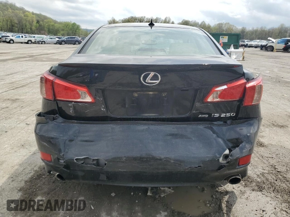 2012 Lexus IS 250 with VIN JTHCF5C25C5054390, listed as a Copart auction lot 54791205 with 103,917 mi miles and Salvage Title. Bid and sale history available at DreamBid. Image 6.