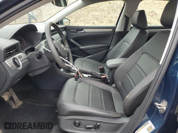 2021 Volkswagen Passat SE with VIN 1VWSA7A35MC012993, listed as a Copart auction lot 49927025 with 35,540 mi miles and Salvage title. Bid and sale history available at DreamBid. Image 7.