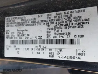 2014 Ford Fiesta SE with VIN 3FADP4BJ1EM203631, listed as a IAAI auction lot 41755829 with 126,549 mi miles. Bid and sale history available at carsss.com. Image 9.