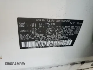 2022 Subaru Outback Limited with VIN 4S4BTANC7N3256193, listed as a Copart auction lot 65768795 with 36,777 mi miles and Salvage title. Bid and sale history available at DreamBid. Image 14.