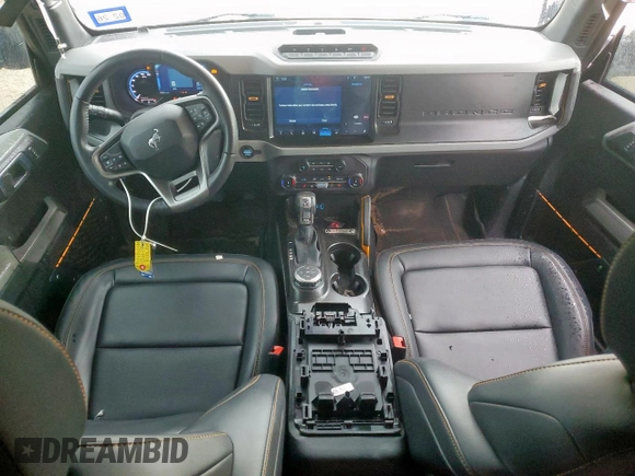 2022 Ford Bronco with VIN 1FMEE5DP7NLB74287, listed as a Copart auction lot 58905275 with 17,326 mi miles and Salvage title. Bid and sale history available at DreamBid. Image 8.