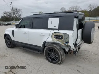 2021 Land Rover Defender S with VIN SALEJERX2M2050269, listed as a Copart auction lot 81032194 with 23,134 mi miles and Salvage title. Bid and sale history available at DreamBid. Image 2.