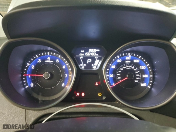 2013 Hyundai Elantra GLS with VIN 5NPDH4AE0DH411385, listed as a Copart auction lot 46824195 with 156,483 mi miles and Salvage Title. Bid and sale history available at carsss.com. Image 9.