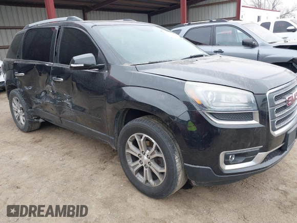 2015 GMC Acadia SLT with VIN 1GKKVRKD4FJ181979, listed as a IAAI auction lot 41856398 with 1 mi miles. Bid and sale history available at carsss.com. Image 1.