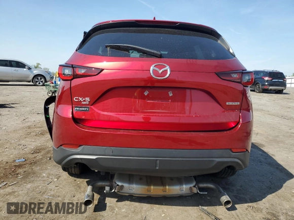 2023 Mazda CX-5 S Select with VIN JM3KFBBM2P0242664, listed as a Copart auction lot 55022895 with 14,129 mi miles and Salvage Title. Bid and sale history available at DreamBid. Image 6.