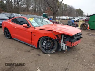 2016 Ford Mustang GT with VIN 1FA6P8CF0G5263872, listed as a IAAI auction lot 41675339 with 55,327 mi miles. Bid and sale history available at carsss.com. Image 1.