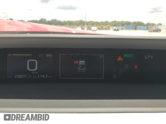 2021 Toyota Prius LE with VIN JTDKAMFP7M3192135, listed as a Copart auction lot 64205425 with 20,807 mi miles and Non repairable. Bid and sale history available at DreamBid. Image 9.