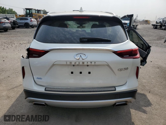 2021 Infiniti QX50 Essential z VIN 3PCAJ5CB2MF119218, wystawiony jako Copart lot #60081225 z przebiegiem 34 481 mil mil oraz Szkoda całkowita • Salvage title. Historia ofert i sprzedaży dostępna na DreamBid. Obrazek 6.