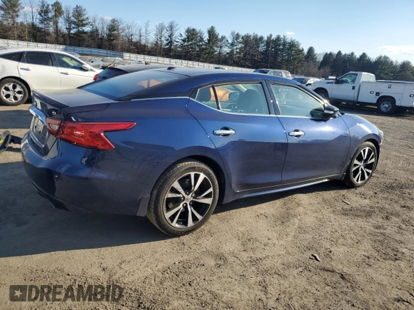 2018 Nissan Maxima SV with VIN 1N4AA6AP7JC408808, listed as a Copart auction lot 46719635 with 43,583 mi miles and Salvage Title. Bid and sale history available at DreamBid. Image 3.