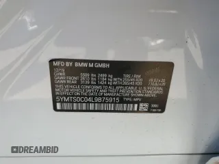 2020 BMW X3 M Competition with VIN 5YMTS0C04L9B75915, listed as a Copart auction lot 68585394 with 0 mi miles and Salvage Title. Bid and sale history available at carsss.com. Image 13.