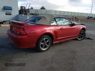 2001 Ford Mustang GT Deluxe with VIN 1FAFP45XX1F100307, listed as a Copart auction lot 45550465 with 108,540 mi miles and Salvage Title. Bid and sale history available at carsss.com. Image 3.