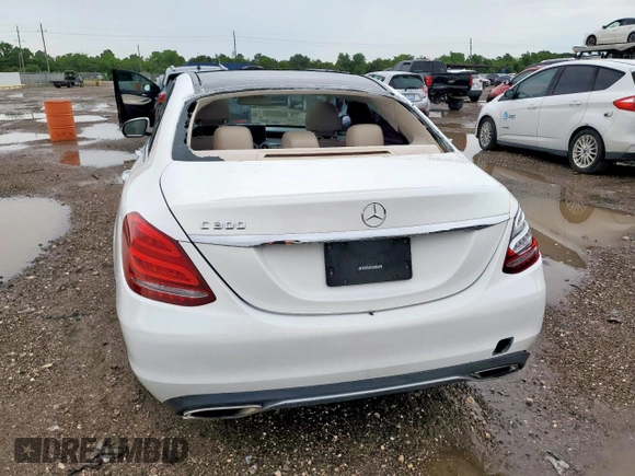 2016 Mercedes-Benz C 300 with VIN 55SWF4JB1GU154078, listed as a Copart auction lot 60606455 with 99,455 mi miles and Salvage title. Bid and sale history available at DreamBid. Image 6.