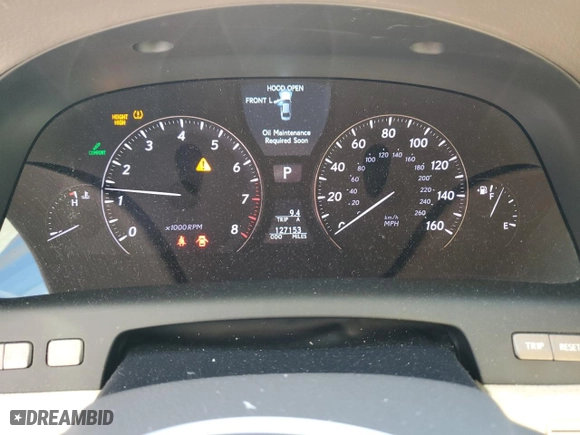 2010 Lexus LS 460 with VIN JTHCL5EFXA5008852, listed as a Copart auction lot 84404504 with 127,153 mi miles and Salvage Title. Bid and sale history available at carsss.com. Image 9.