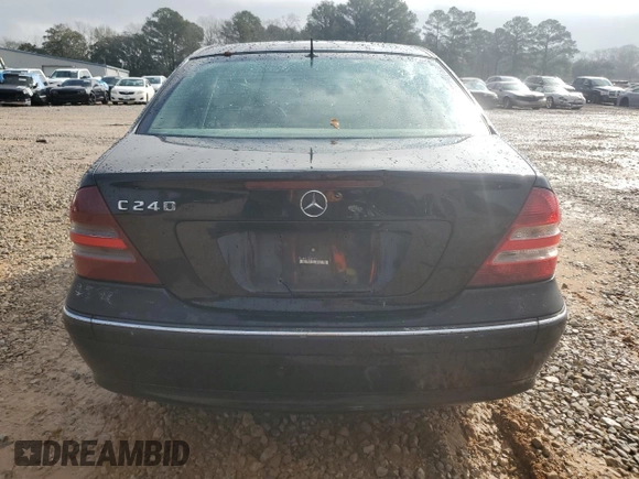 2005 Mercedes-Benz C 240 with VIN WDBRF61J85F585140, listed as a Copart auction lot 44713385 with 210,852 mi miles and Salvage Title. Bid and sale history available at DreamBid. Image 6.