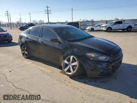 2015 Dodge Dart GT with VIN 1C3CDFEB4FD421675, listed as a Copart auction lot 47302035 with 111,212 mi miles and Salvage Title. Bid and sale history available at DreamBid. Image 4.