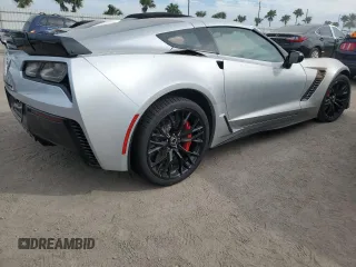 2015 Chevrolet Corvette Z06 2LZ with VIN 1G1YS2D61F5604717, listed as a Copart auction lot 74477974 with 0 mi miles and Salvage Title. Bid and sale history available at carsss.com. Image 3.