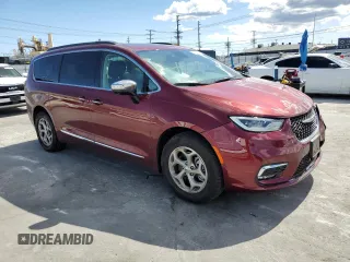 2023 Chrysler Pacifica Limited with VIN 2C4RC3GG9PR605377, listed as a Copart auction lot 51781805 with 7,606 mi miles and Salvage title. Bid and sale history available at DreamBid. Image 4.