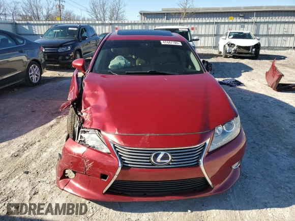 2013 Lexus ES 300h Hybrid with VIN JTHBW1GG6D2023419, listed as a Copart auction lot 47447185 with 0 mi miles and Salvage Title. Bid and sale history available at carsss.com. Image 5.