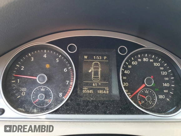 2012 Volkswagen CC Sport with VIN WVWMN7AN5CE502905, listed as a Copart auction lot 74659494 with 95,945 mi miles and Salvage Title. Bid and sale history available at carsss.com. Image 9.