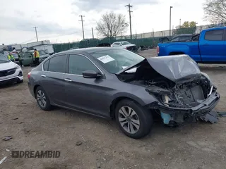 2014 Honda Accord LX z VIN 1HGCR2F38EA254266, wystawiony jako IAAI lot #42027432 z przebiegiem Nie podano mil oraz . Historia ofert i sprzedaży dostępna na DreamBid. Obrazek 1.