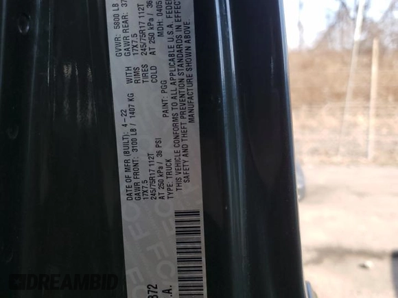 2022 Jeep Gladiator Texas Trail with VIN 1C6HJTAG1NL128872, listed as a Copart auction lot 47757625 with 33,410 mi miles and Salvage title. Bid and sale history available at DreamBid. Image 12.