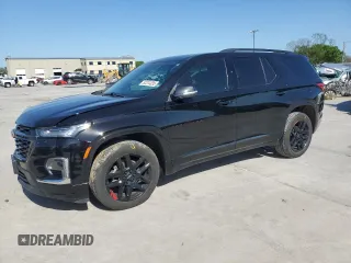 2023 Chevrolet Traverse Premier with VIN 1GNERKKW1PJ136870, listed as a Copart auction lot 52314335 with 80,832 mi miles and Salvage title. Bid and sale history available at DreamBid. Image 1.