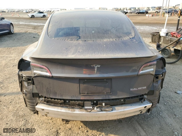 2019 Tesla Model 3 Long Range with VIN 5YJ3E1EB0KF238370, listed as a Copart auction lot 42452465 with 60,857 mi miles and Salvage Title. Bid and sale history available at carsss.com. Image 6.