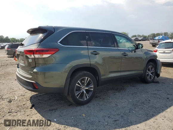 2019 Toyota Highlander LE with VIN 5TDBZRFH7KS711954, listed as a Copart auction lot 62260155 with 51,326 mi miles and Salvage title. Bid and sale history available at DreamBid. Image 3.