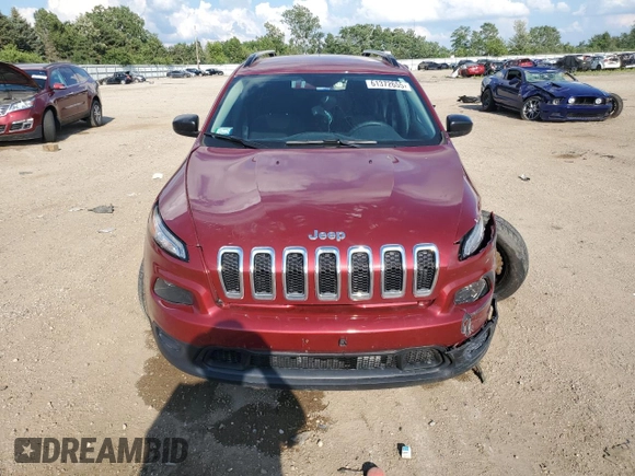 2015 Jeep Cherokee Sport with VIN 1C4PJMAB9FW640510, listed as a Copart auction lot 61372655 with 78,526 mi miles and Salvage title. Bid and sale history available at DreamBid. Image 5.