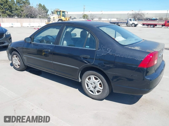 2001 Honda Civic DX with VIN 2HGES15241H573417, listed as a IAAI auction lot 41890215 with 335,619 mi miles. Bid and sale history available at carsss.com. Image 3.