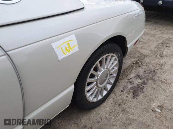 2005 Ford Thunderbird 50th Anniversary with VIN 1FAHP69A95Y108872, listed as a Copart auction lot 75413814 with Not Provided miles and Salvage Title. Bid and sale history available at DreamBid. Image 12.