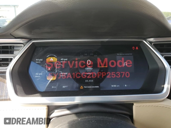 2013 Tesla Model S с VIN 5YJSA1CG2DFP25370, выставлен на аукционе Copart как лот 64003825 с пробегом 85 656 миль миль и Списание • Salvage title. История ставок и продаж доступна на DreamBid. Изображение 9.