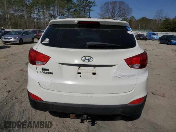 2013 Hyundai Tucson GLS with VIN KM8JU3AC1DU606047, listed as a Copart auction lot 48692885 with 185,829 mi miles and Salvage Title. Bid and sale history available at carsss.com. Image 6.