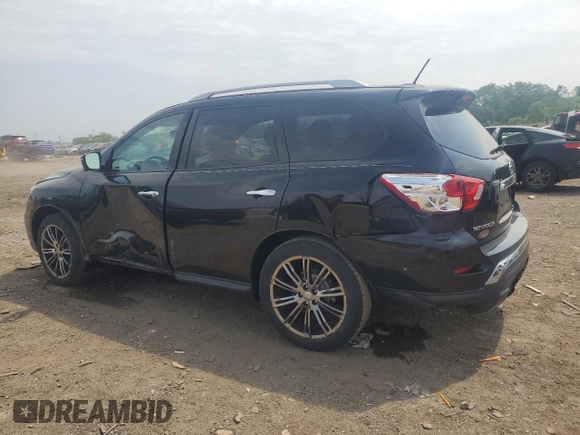 2018 Nissan Pathfinder Platinum with VIN 5N1DR2MM8JC612801, listed as a Copart auction lot 60176455 with 77,614 mi miles and Salvage title. Bid and sale history available at DreamBid. Image 2.
