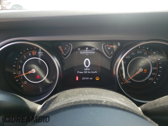 2022 Jeep Wrangler Sport with VIN 1C4HJXAG2NW277421, listed as a Copart auction lot 63097913 with 25,141 mi miles and . Bid and sale history available at DreamBid. Image 9.