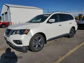 2018 Nissan Pathfinder Platinum with VIN 5N1DR2MM3JC618831, listed as a Copart auction lot 47475375 with 78,505 mi miles and Salvage title. Bid and sale history available at DreamBid. Image 1.