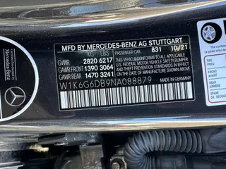 2022 Mercedes-Benz S-Class S 500 with VIN W1K6G6DB9NA088879, listed as a IAAI auction lot 41805550 with 49,053 mi miles. Bid and sale history available at carsss.com. Image 8.