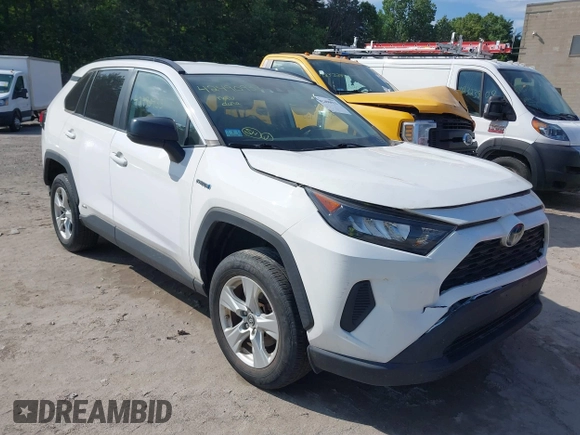 2019 Toyota RAV4 Hybrid LE with VIN 2T3LWRFV0KW024848, listed as a IAAI auction lot 42490933 with 48,384 mi miles and . Bid and sale history available at DreamBid. Image 1.