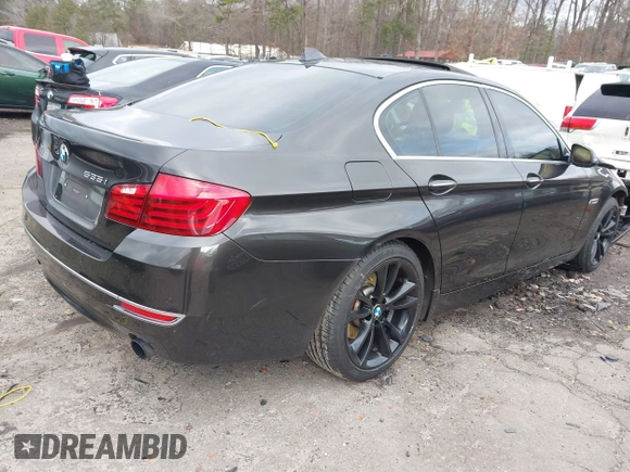 2014 BMW 5 Series 535i with VIN WBA5B1C51ED480639, listed as a IAAI auction lot 41257379 with Not Provided miles. Bid and sale history available at carsss.com. Image 4.