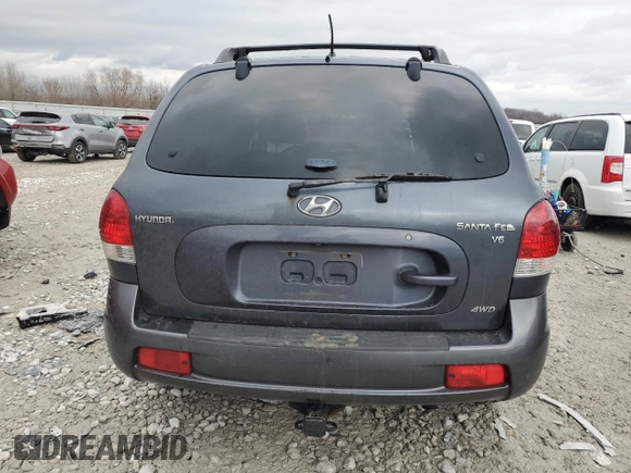 2006 Hyundai Santa Fe GLS with VIN KM8SC73D06U105092, listed as a Copart auction lot 83769454 with 141,486 mi miles and Clean Title. Bid and sale history available at carsss.com. Image 6.