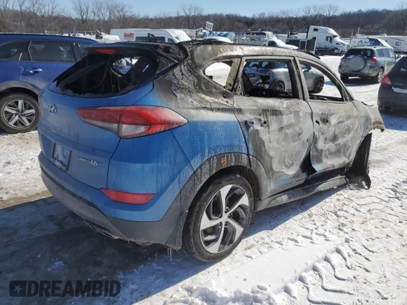 2016 Hyundai Tucson Limited z VIN KM8J33A24GU203744, wystawiony jako Copart lot #45355625 z przebiegiem Nie podano mil oraz Szkody całkowita. Historia ofert i sprzedaży dostępna na DreamBid. Obrazek 3.