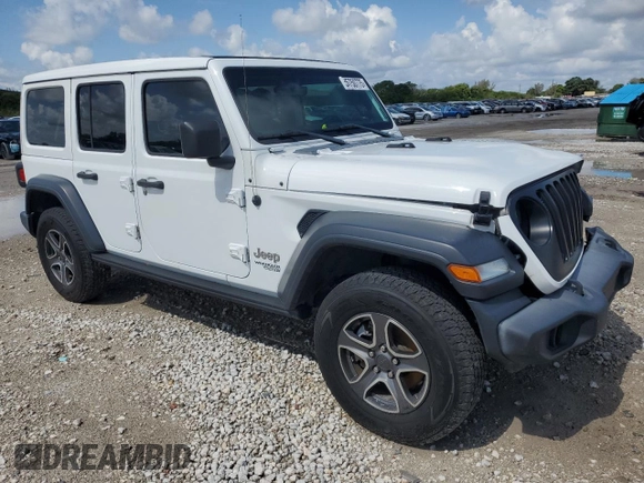 2020 Jeep Wrangler Unlimited Sport S с VIN 1C4HJXDN6LW265960, выставлен на аукционе Copart как лот 55750775 с пробегом 62 990 миль миль и На запчасти • Non repairable. История ставок и продаж доступна на DreamBid. Изображение 4.