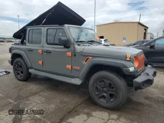 2019 Jeep Wrangler Unlimited Sport S with VIN 1C4HJXDG4KW621287, listed as a Copart auction lot 63123175 with 86,412 mi miles and Salvage title. Bid and sale history available at DreamBid. Image 4.