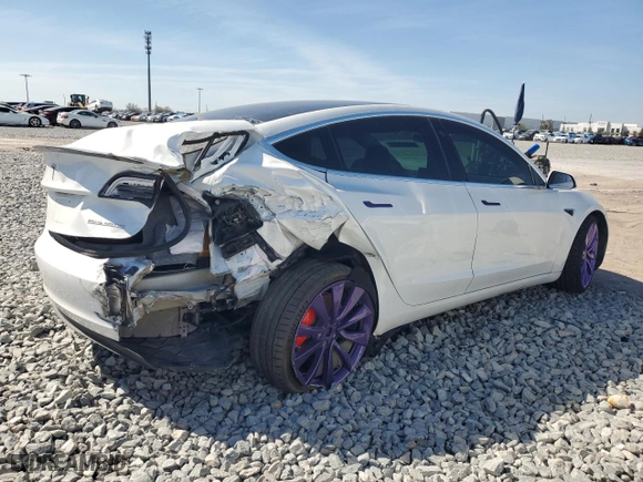 2020 Tesla Model 3 Performance with VIN 5YJ3E1EC5LF714154, listed as a Copart auction lot 46300675 with NaN miles and Clean Title. Bid and sale history available at carsss.com. Image 3.