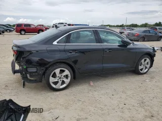 2023 Audi A3 Premium with VIN WAUGUDGY2PA108725, listed as a Copart auction lot 44036844 with 29 mi miles. Bid and sale history available at carsss.com. Image 3.