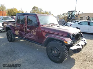 2021 Jeep Gladiator Willys with VIN 1C6HJTAGXML590037, listed as a Copart auction lot 77771864 with 92,087 mi miles and Salvage Title. Bid and sale history available at carsss.com. Image 4.