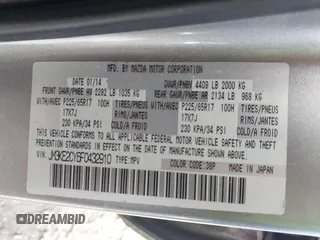 2015 Mazda CX-5 Touring with VIN JM3KE2CY6F0432910, listed as a IAAI auction lot 41784545 with 210,787 mi miles. Bid and sale history available at carsss.com. Image 9.