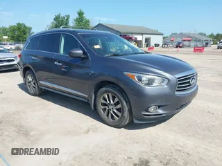2014 Infiniti QX60 with VIN 5N1AL0MM6EC506295, listed as a IAAI auction lot 42549315 with 157,766 mi miles and . Bid and sale history available at DreamBid. Image 1.