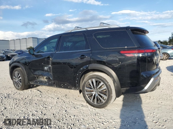 2022 Nissan Pathfinder Platinum with VIN 5N1DR3DGXNC272556, listed as a Copart auction lot 47342445 with 28,329 mi miles and Salvage title. Bid and sale history available at DreamBid. Image 2.